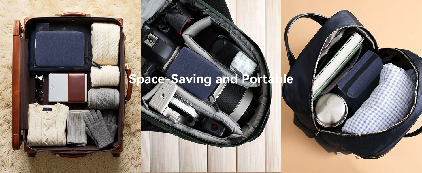 Органайзер для кабелів SIMTOP: компактна сумка для аксесуарів, SD-карт, Powerbank. Ідеально для подорожей, офісу та фотографії. Зелений (блакитний)