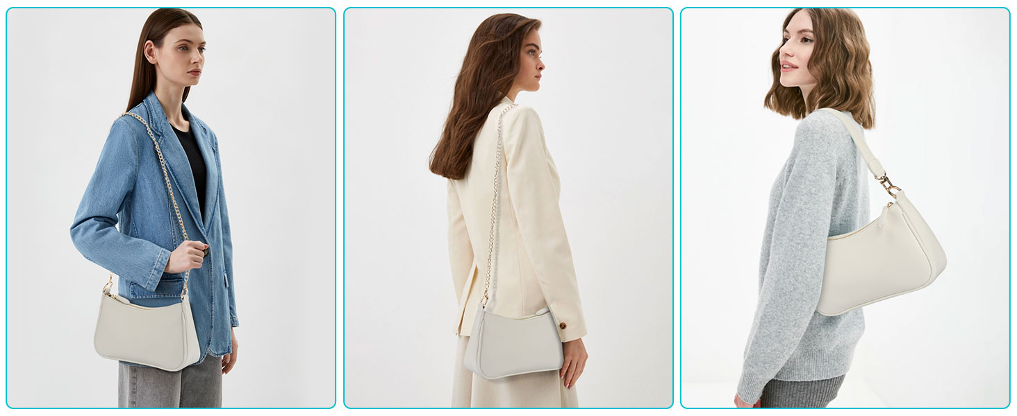 Жіноча сумка Kleine Handtasche: чорна сумка через плече з PU-шкіри, знімний ланцюжок, 26x7x15 см