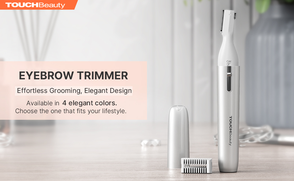 TOUCHBeauty AG-1658W: Професійний тример для тіла та обличчя - триммер для носа, брів, вух та обличчя (білий, срібний)