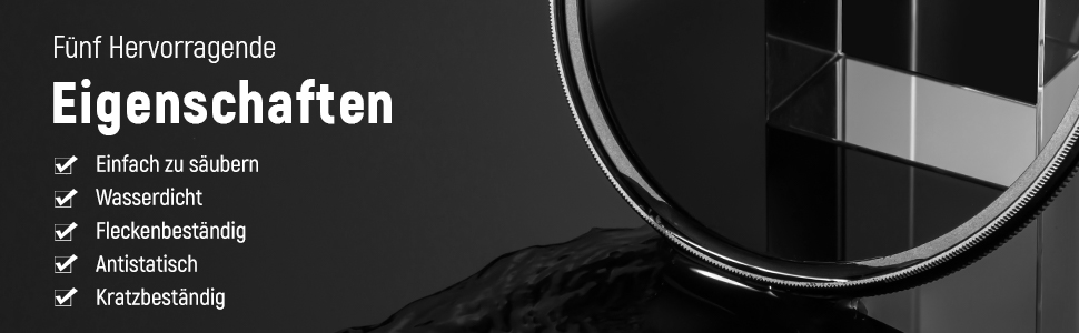 NEEWER Поляризаційний фільтр 67mm з 24 шарами, Nano MC CPL, для об'єктивів камери, зменшує відблиски та покращує контраст | HD скло