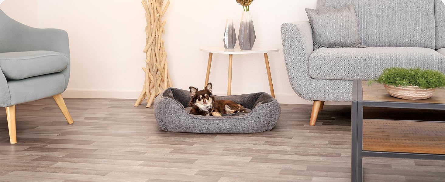 Килимок для собак Lionto знімний, сірий, 75x60 см, м'який, з антиковзаючою основою