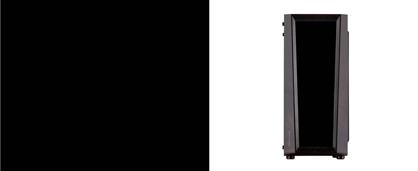 Корпус для ПК Mars Gaming MC300P MicroATX, загартоване скло, Mesh-панель, 3x FRGB вентилятори, чорний