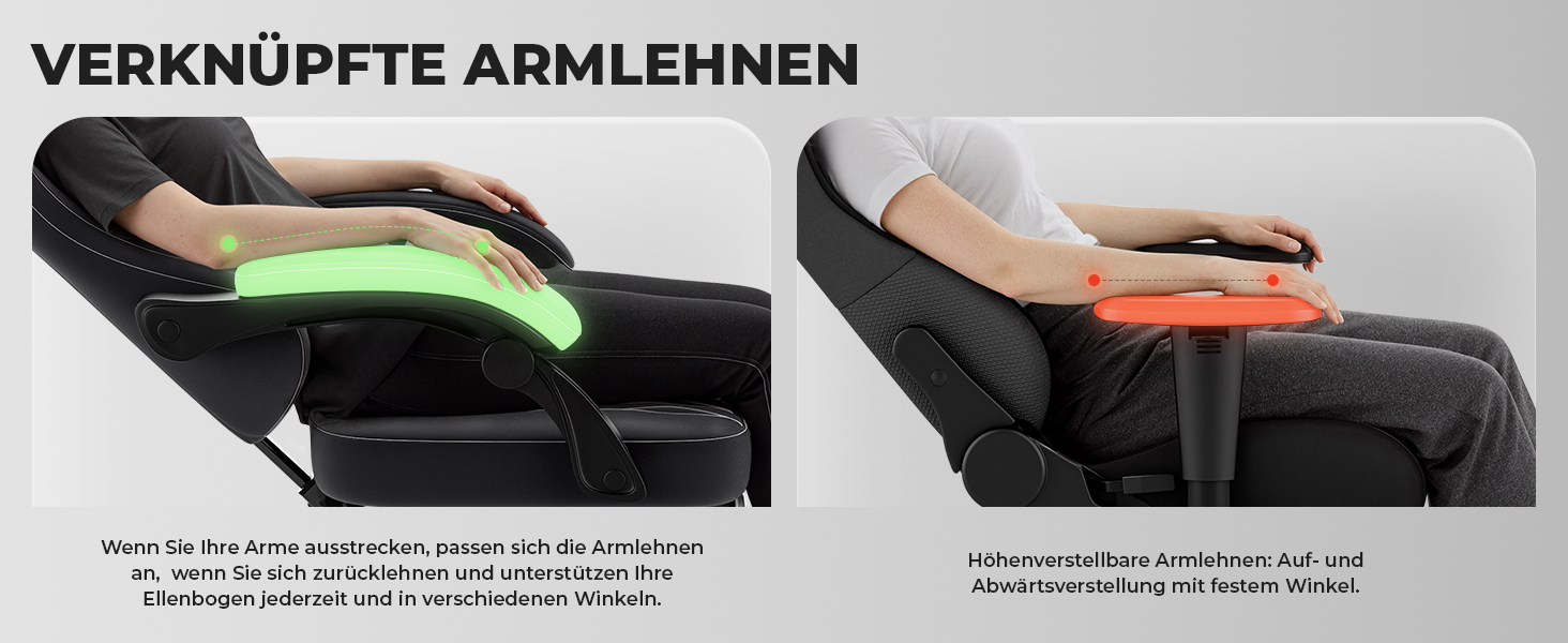 Ігрове крісло Ergonomic Gaming — ергономічний комп'ютерний стілець з регулюванням висоти та нахилу спинки для дітей, підлітків та дорослих, чорний