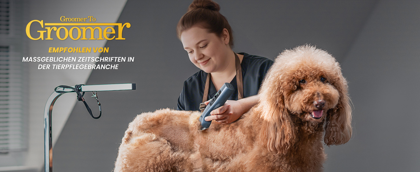 Професійна машинка для стрижки собак Oneisall, 2 швидкості, для собак та котів, тиха, для густого, довгого та кучерявого хутра, з акумулятором, леза з вуглецевої сталі, блакитна