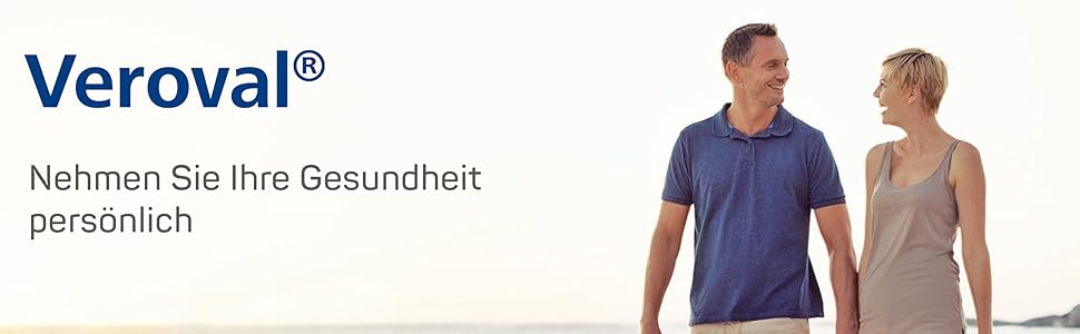 Тонометр Veroval на плече, м'яке вимірювання, клінічно перевірений, контроль положення манжети, виявляє порушення серцевого ритму, з програмним забезпеченням