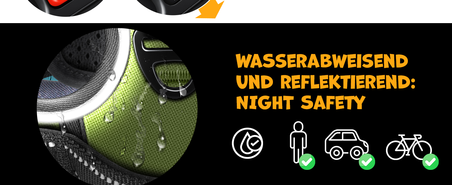 Шлейка для собак без натягу та задухи, дихаюча та м'яка, світловідбиваюча | No-Pull шлейка з кишенькою для відходів | Регульована шлейка з ручкою - (L, Хакі)