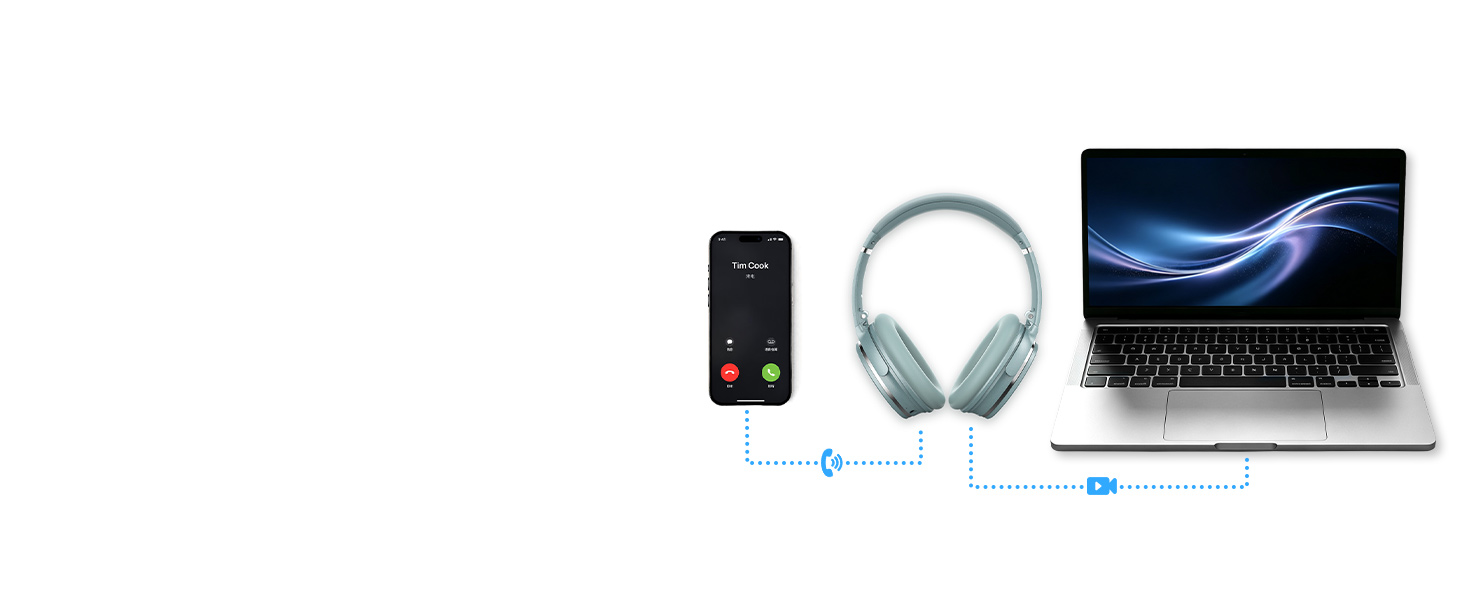 Бездротові навушники Srhythm NC25 з активним шумозаглушенням (ANC), Bluetooth, Hi-Fi звук, глибокий бас, NFC, вбудований мікрофон, складані (М'ятно-зелений)