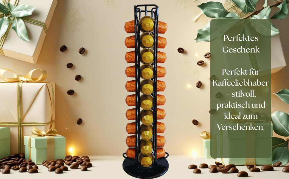 Тримач для капсул Nespresso Alpenature, органайзер для кавових капсул, чорний, з антиковзким дном