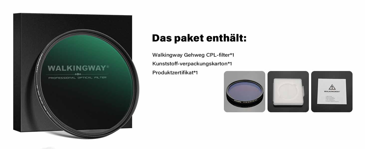 Поляризаційний фільтр Zirkular Polarisationsfilter 67mm Walking Way MC CPL - для зменшення відблисків та покращення контрасту