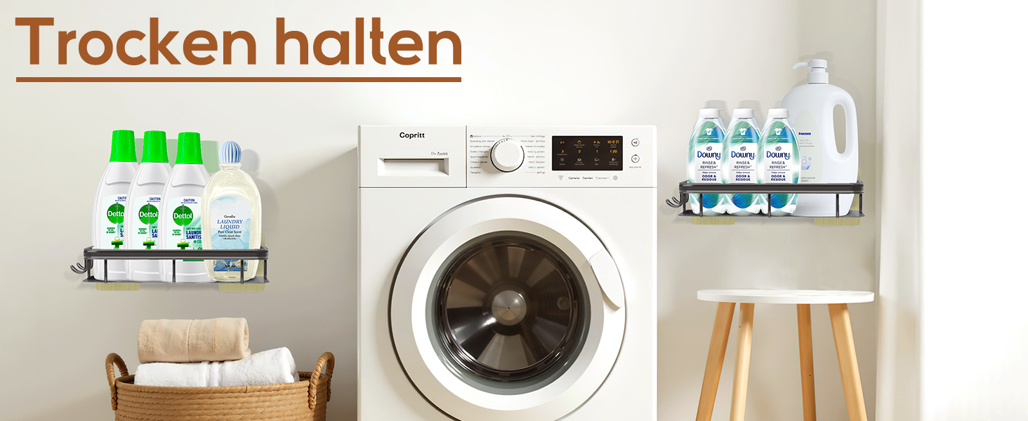 Поличка для душу Dealswin без свердління, 2 шт. - органайзер для ванної кімнати, полиця для зберігання та організації з великою місткістю, тримач для шампуню для душу та ванної кімнати (сірий)