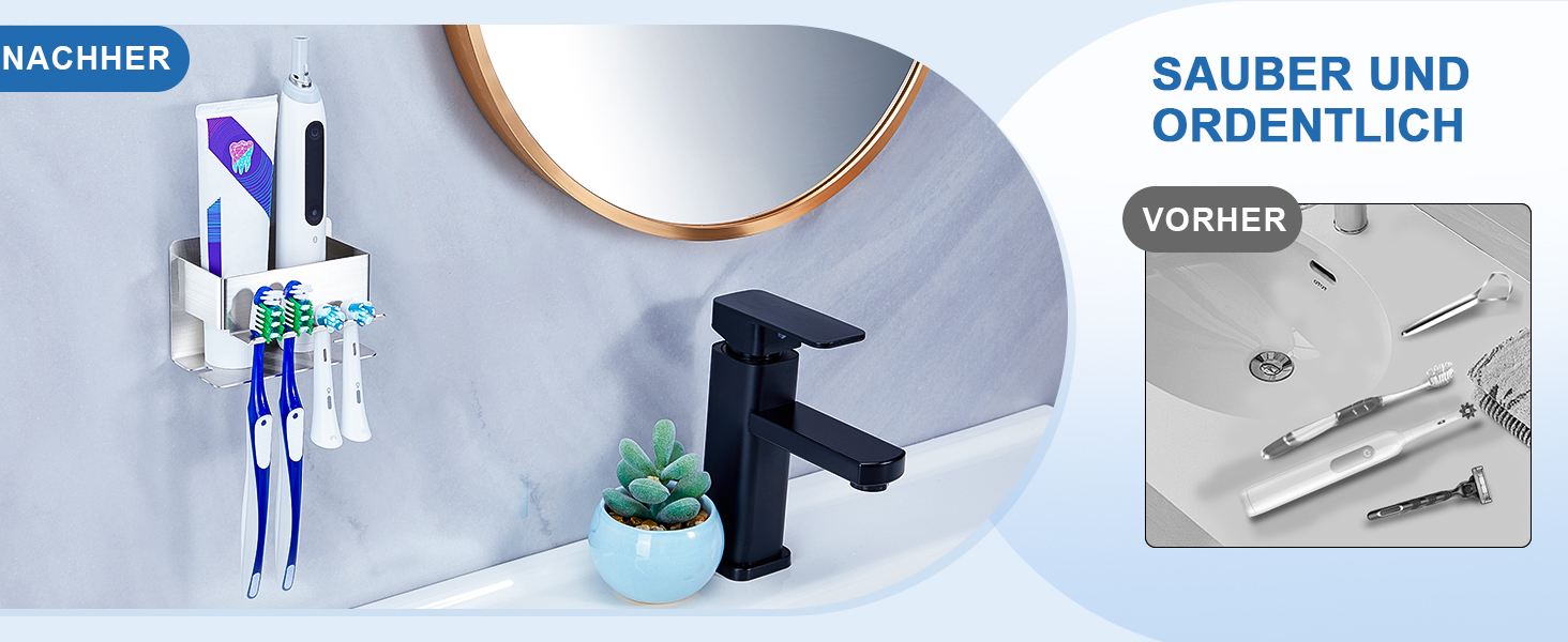 Тримач для зубних щіток настінний, для електричної зубної щітки, органайзер для насадок, срібний, без свердління