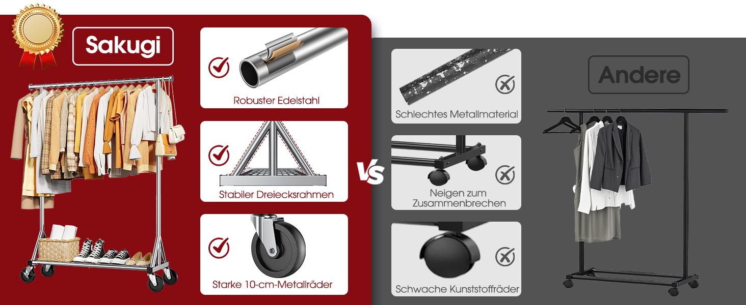 Стійка для одягу на колесах – міцна вішалка для одягу з металевої сітки, багатофункціональна стійка для гардеробу в спальню, пральню, магазин, 110 x 42 x 163.3 см, срібна