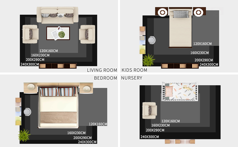 Килимок для вітальні Sour Lemon, великий 160x230 см, машинного прання, бохо-стиль, вінтажний, з антиковзаючою основою, блакитний геометричний дизайн