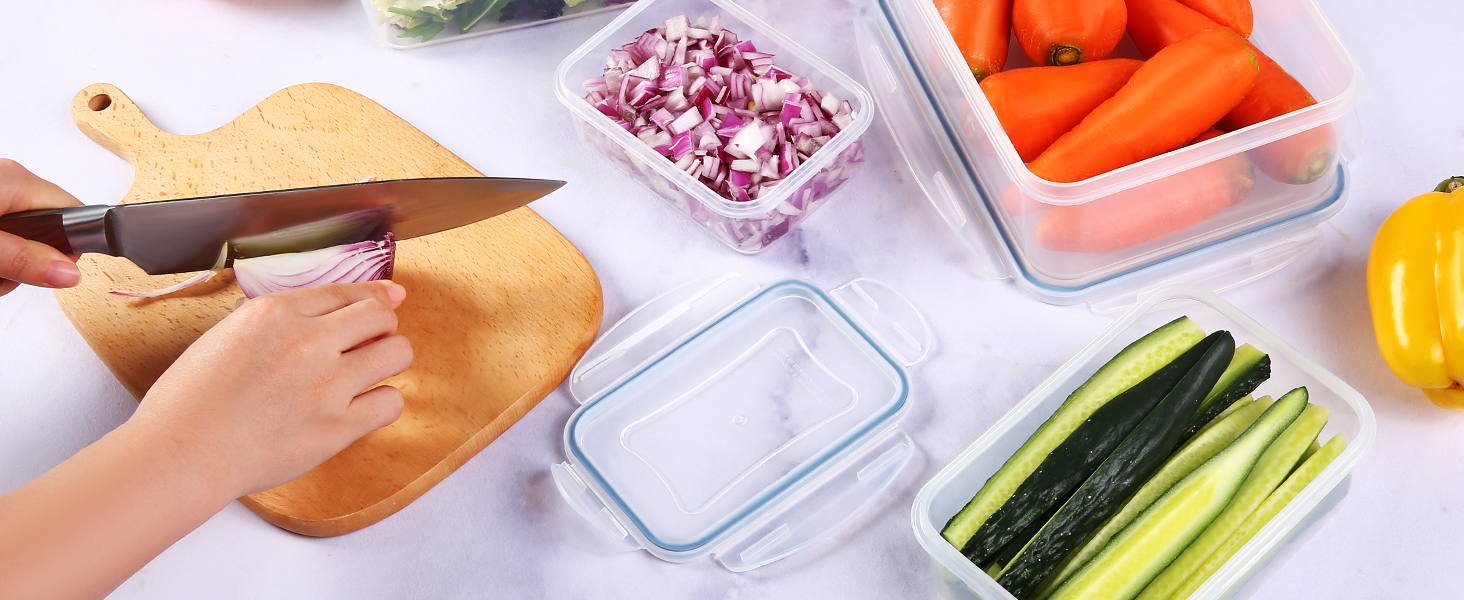 Набір контейнерів для зберігання YASHE з кришкою 38 шт. (19 контейнерів + 19 кришок), герметичні, BPA-Free, для кухні, з етикетками (SE-16PCS)