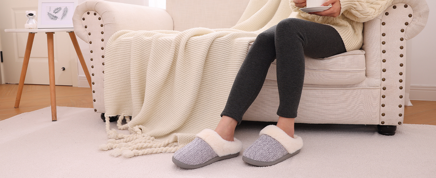 Жіночі зимові капці Evshine з плюшу та ефектом пам'яті (Memory Foam), протиковзкі, рожеві, розмір 39/40 EU