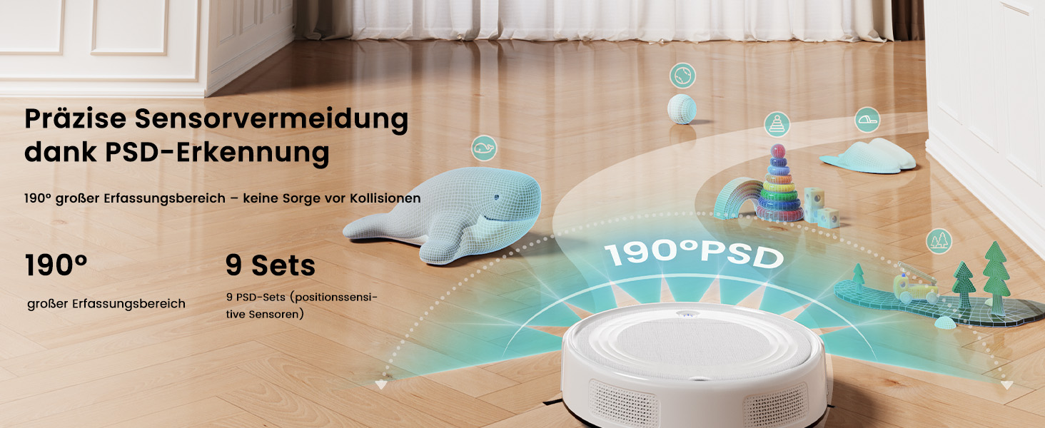 Робот-пилосос LEFANT M310 Ultra: потужність 6000Pa, вологе прибирання, лазерна навігація, керування через додаток та Alexa, захист від заплутування шерсті, білий