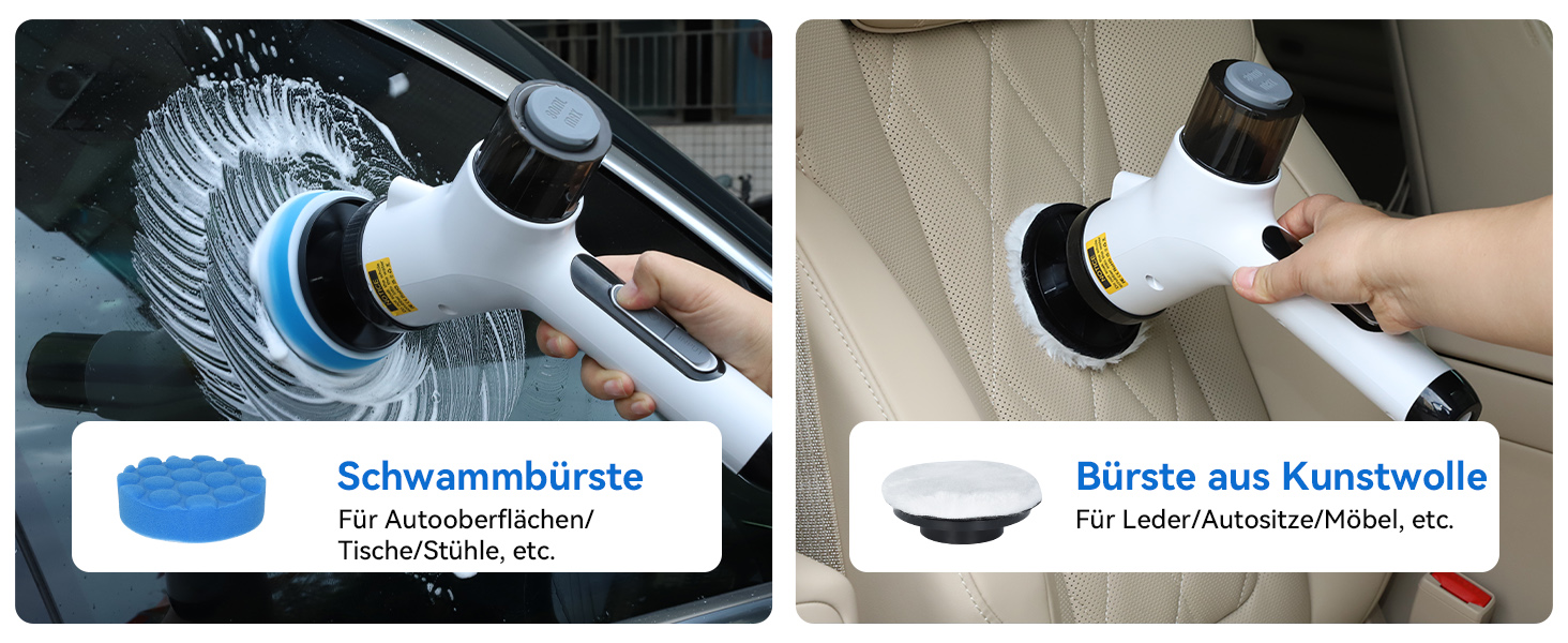 Електрична щітка для прибирання OTRAKI з 7 насадкоми: для ванної, кухні, плитки, авто