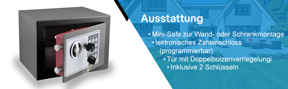 Електронний міні-сейф Safe Tresor для стін, шаф та меблів (сірий)
