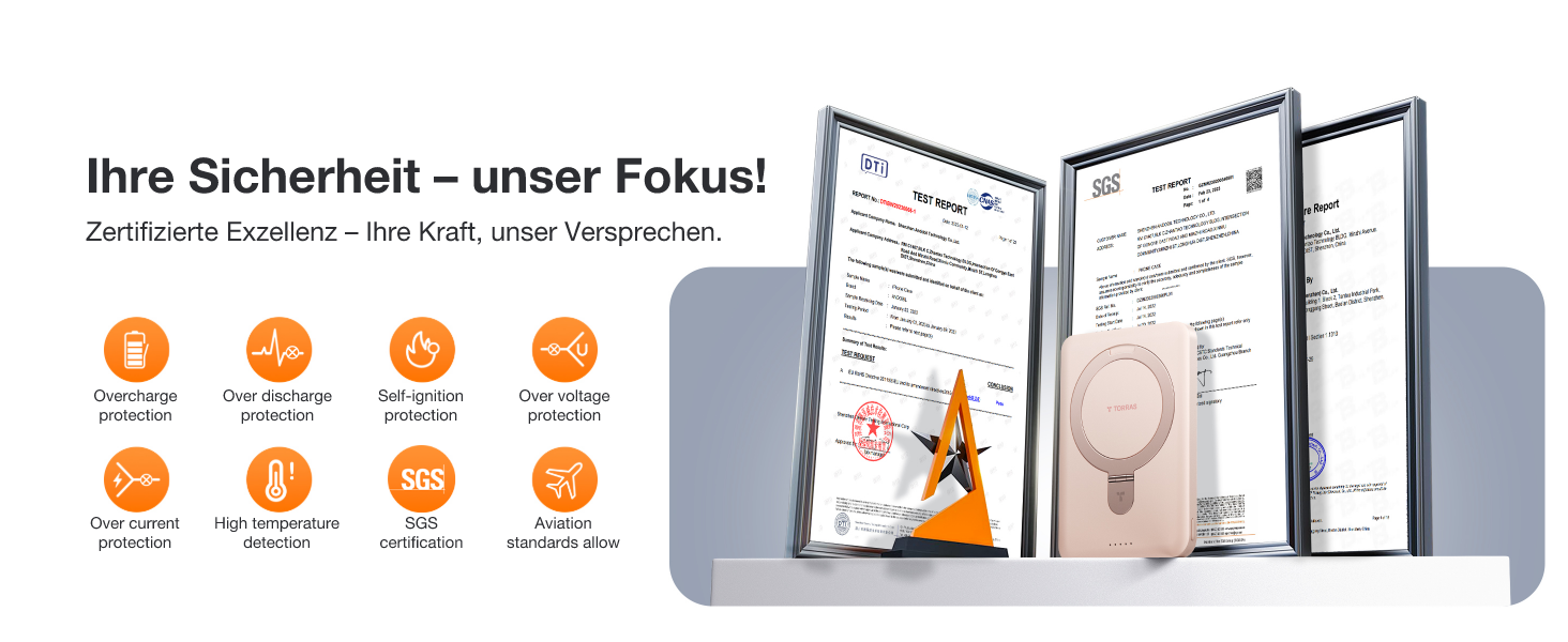 Портативний зарядний пристрій TORRAS 5000mAh з магнітним кріпленням MagSafe, 22.5W PD, Rose Gold