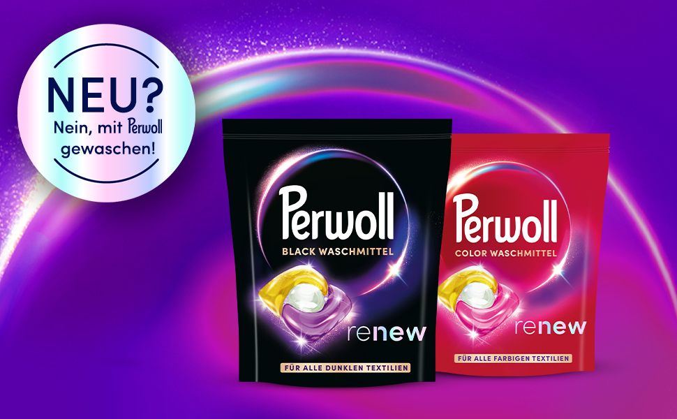 Капсули для прання Perwoll Renew Caps Black для темних речей, All-in-1, відновлення кольору та волокон, 80 прань (2 x 40 шт)