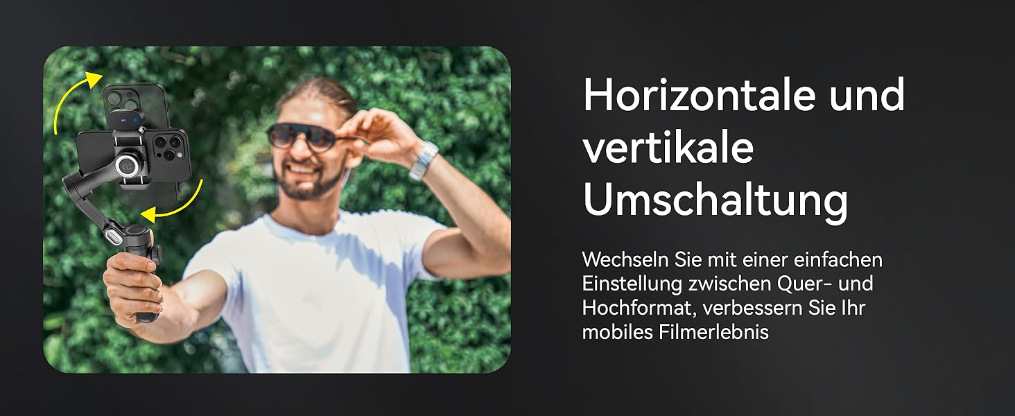 Стабілізатор для смартфона AOCHUAN 3-осьовий з RGB-підсвічуванням, для iPhone/Android, з функцією відстеження обличчя, для зйомки Vlog (Smart X Pro AI, Чорний)