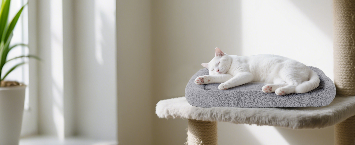 М'яке ліжко для котів та собак Namsan, плюшеве, теплий килимок, 45x60 см, сірий