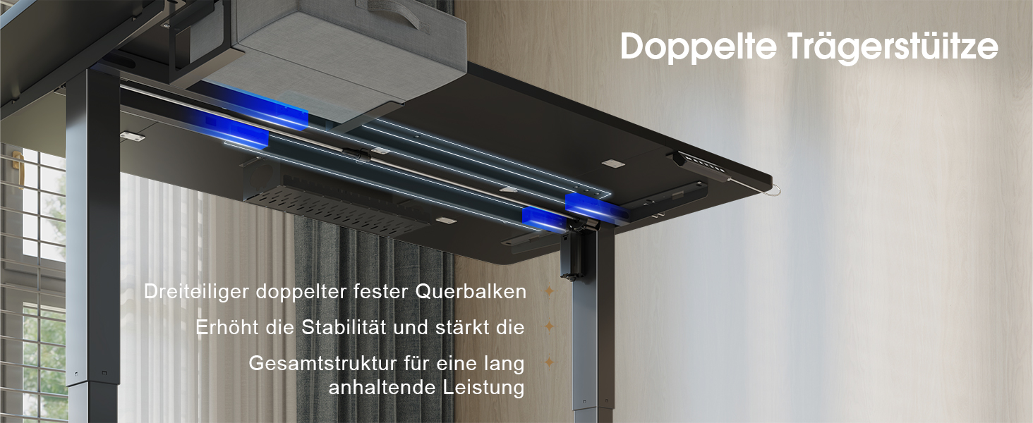 Регульований стіл Devoko 160x80 см з висувними ящиками, USB-порт, органайзер для кабелів, столик для комп'ютера з 3-ма режимами пам'яті, білий (чорний, 180x80 см)