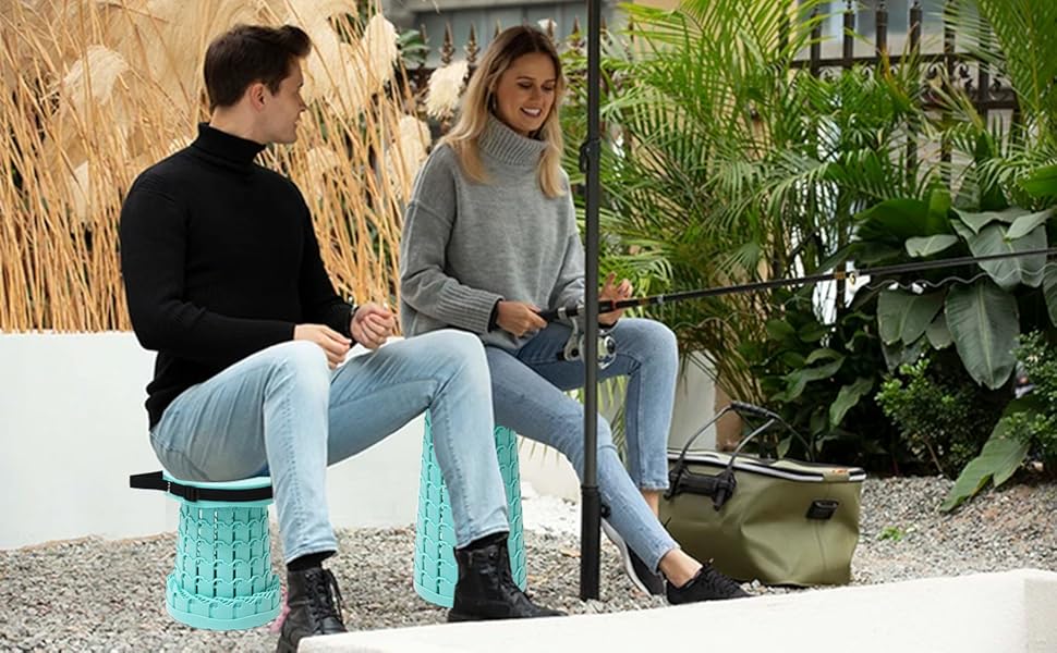 Складний стільчик Alevmoom для кемпінгу та відпочинку на природі: телескопічний, легкий, 600lbs, селадоновий