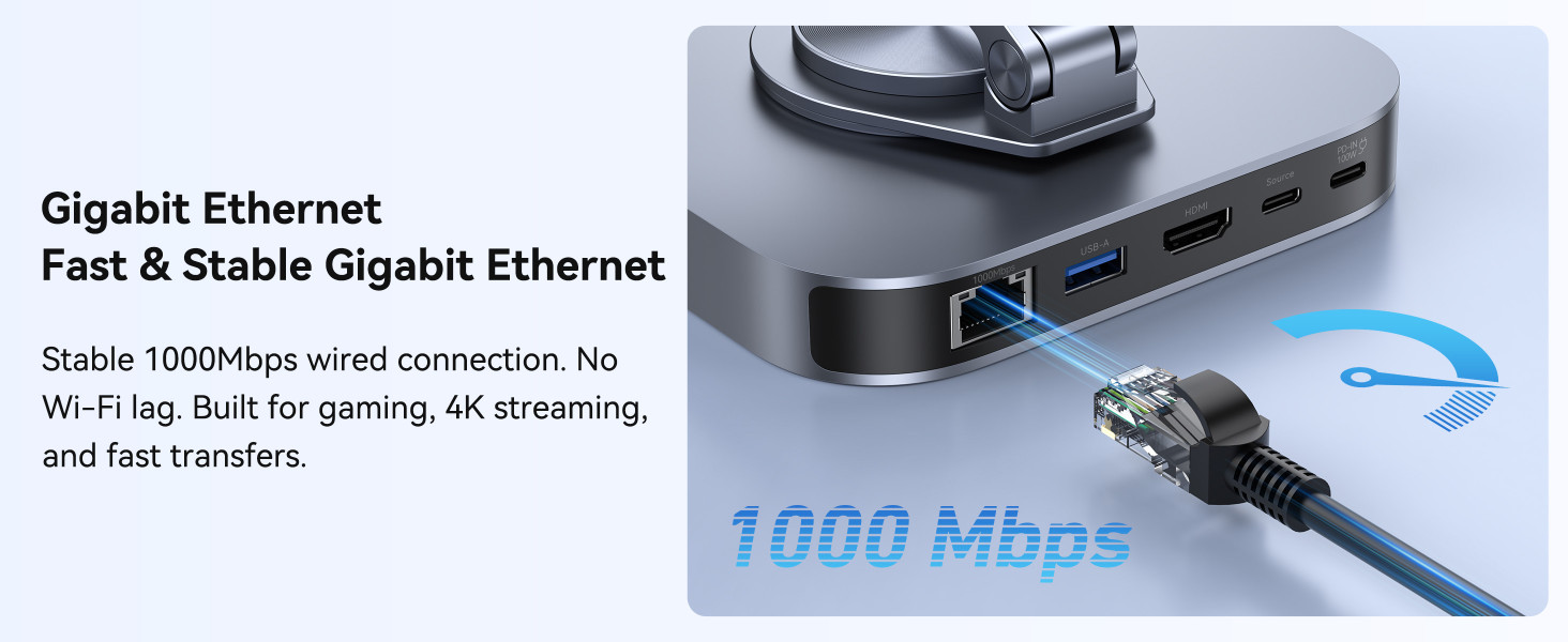 Багатофункціональний USB-C хаб та підставка BENFEI 9-в-1 для iPad Pro/Air/Mini: 4K@60Hz HDMI, Ethernet, USB 3.0, 100W PD, картридер SD/TF, складана поворотна конструкція