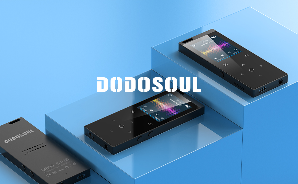 MP3 плеєр DODOSOUL 64GB з Bluetooth, FM-радіо, диктофоном та підтримкою E-Book та фотоальбомів
