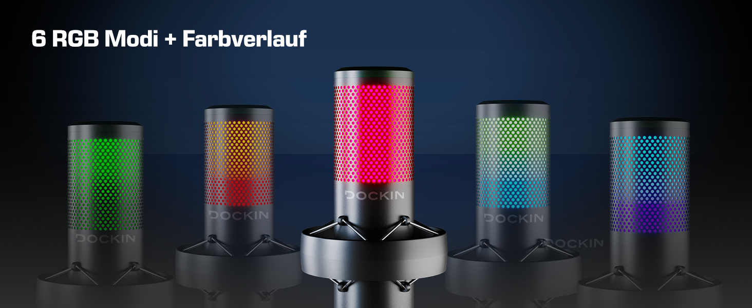 DOCKIN® MP2000: USB мікрофон-конденсатор для ПК, геймінгу, подкастів та стрімінгу - професійний мікрофон з підставкою для запису звуку з чудовою якістю звуку (130dB)