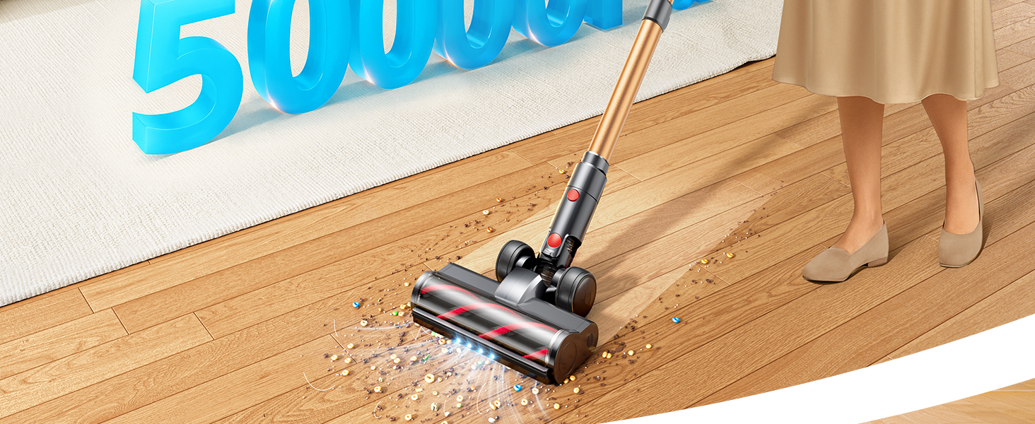 Бездротовий акумуляторний пилосос Fieety 8-в-1, 50kPa, 600W, 65 хв, 1.6л, без мішка, з антизаплутуванням волосся, насадка для диванів, станція зарядки, для шерсті тварин, килимів, твердих поверхонь, авто