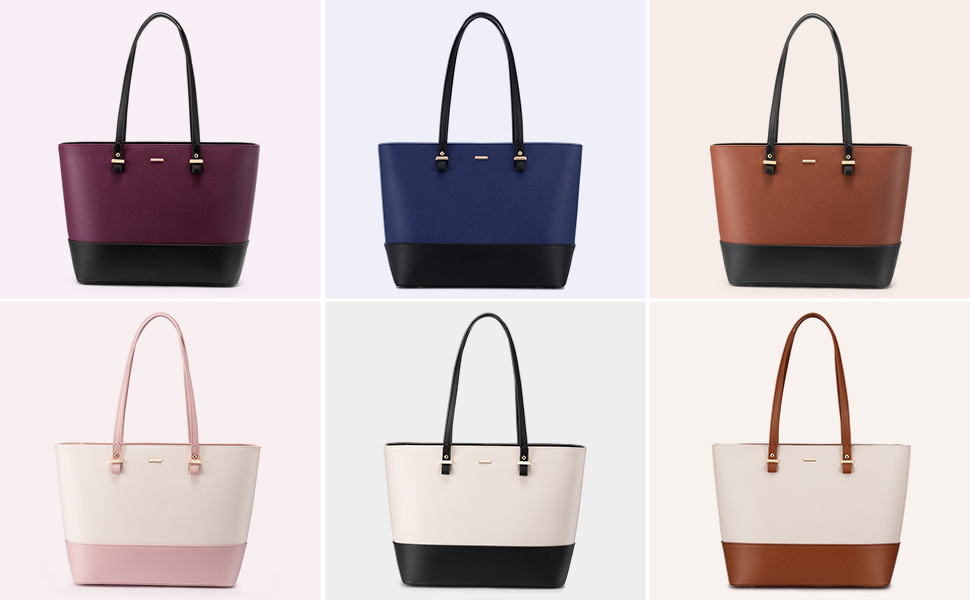 Сумка жіноча LOVEVOOK шопер через плече, шкіряний набір 3 в 1, чорно-бежева