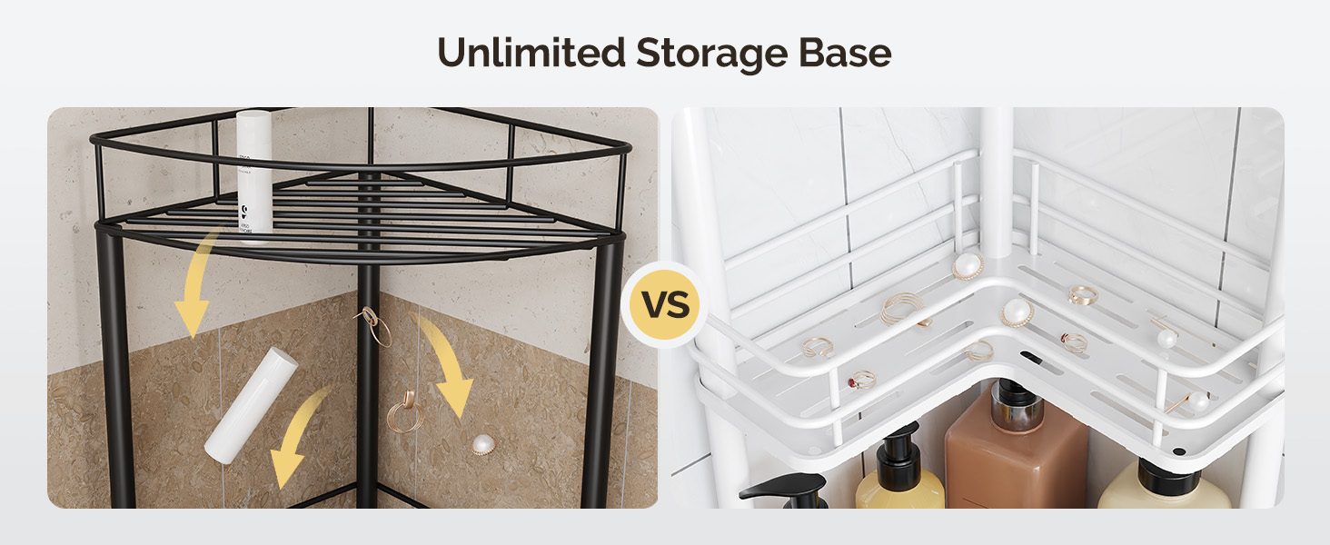 Набір з 3 кутових поличок для душу Orimade, нержавіюча сталь, без свердління, для ванної кімнати