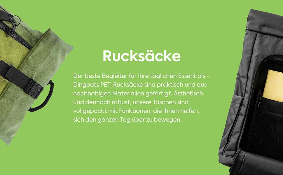 Рюкзак Dingbats Roll Top 25 л з перероблених PET-пляшок, для ноутбука 15'', міцний та стильний
