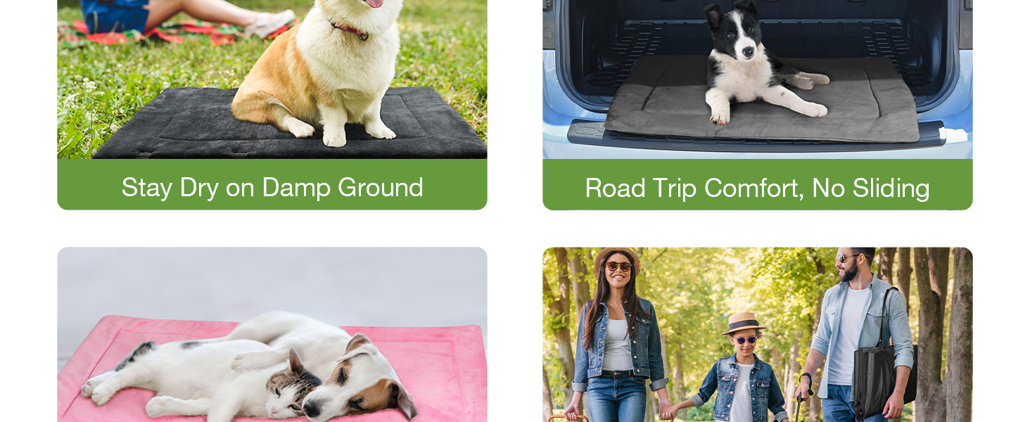 Водонепроникний килимок для собак Pawsse 80 x 60 см - зручний для подорожей, авто та кемпінгу