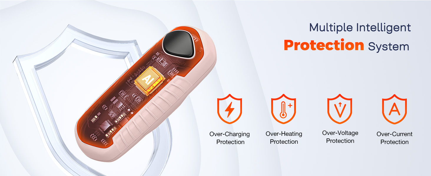 Електричні грілки для рук 2 шт. - перезаряджувані, портативні, 6000mAh, рожеві