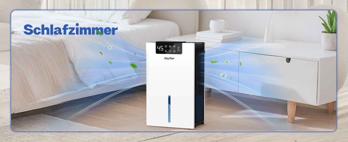 Електричний осушувач повітря 2700 мл з фільтром, LED дисплеєм та автовимкненням, білий