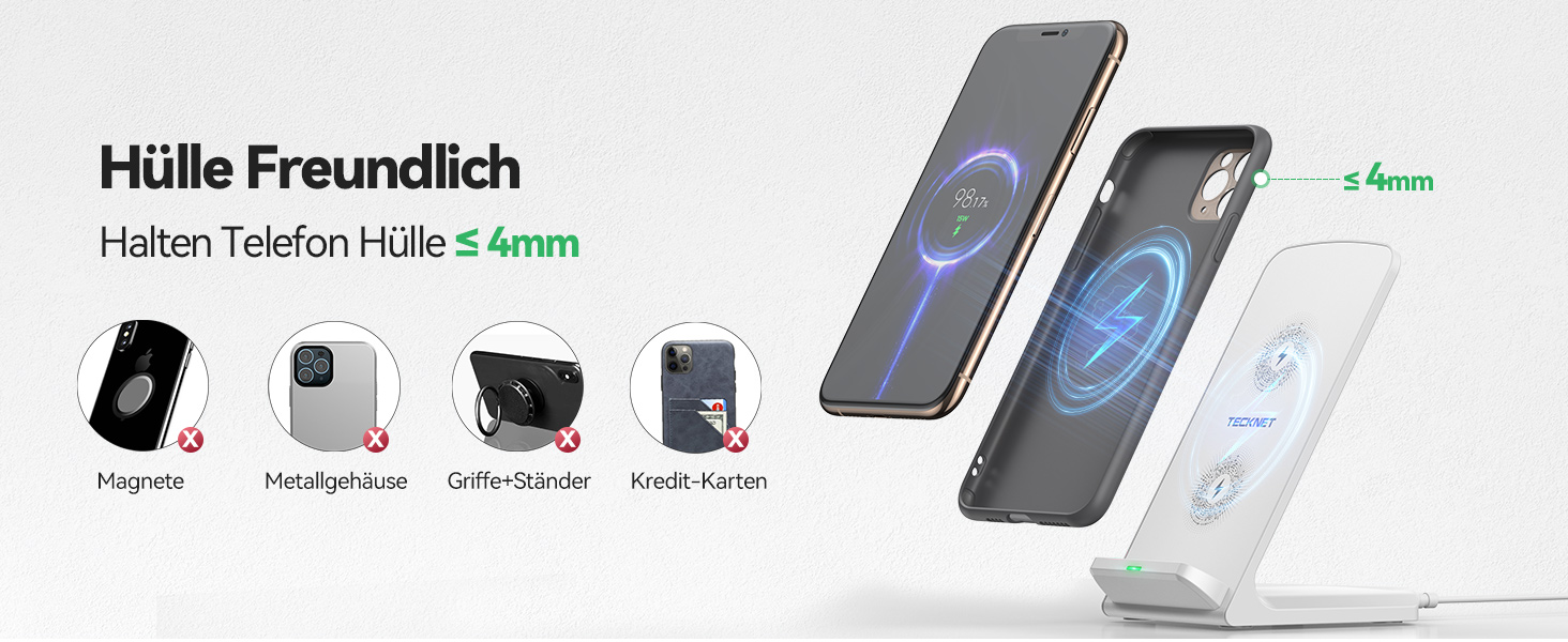 Бездротовий зарядний пристрій TECKNET, складна індукційна станція, швидка зарядка для iPhone 17/16/15/14/13/12/11/Pro Max, Apple Watch Ultra/11-3/SE, AirPods Pro 3-2/4-2, білий