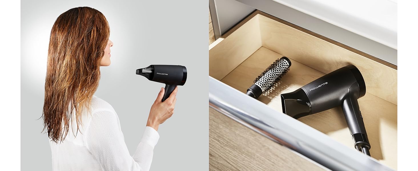 Фен Rowenta Express Style CV1811: 1900 Вт, іонізація, холодний струмінь, компактний дизайн