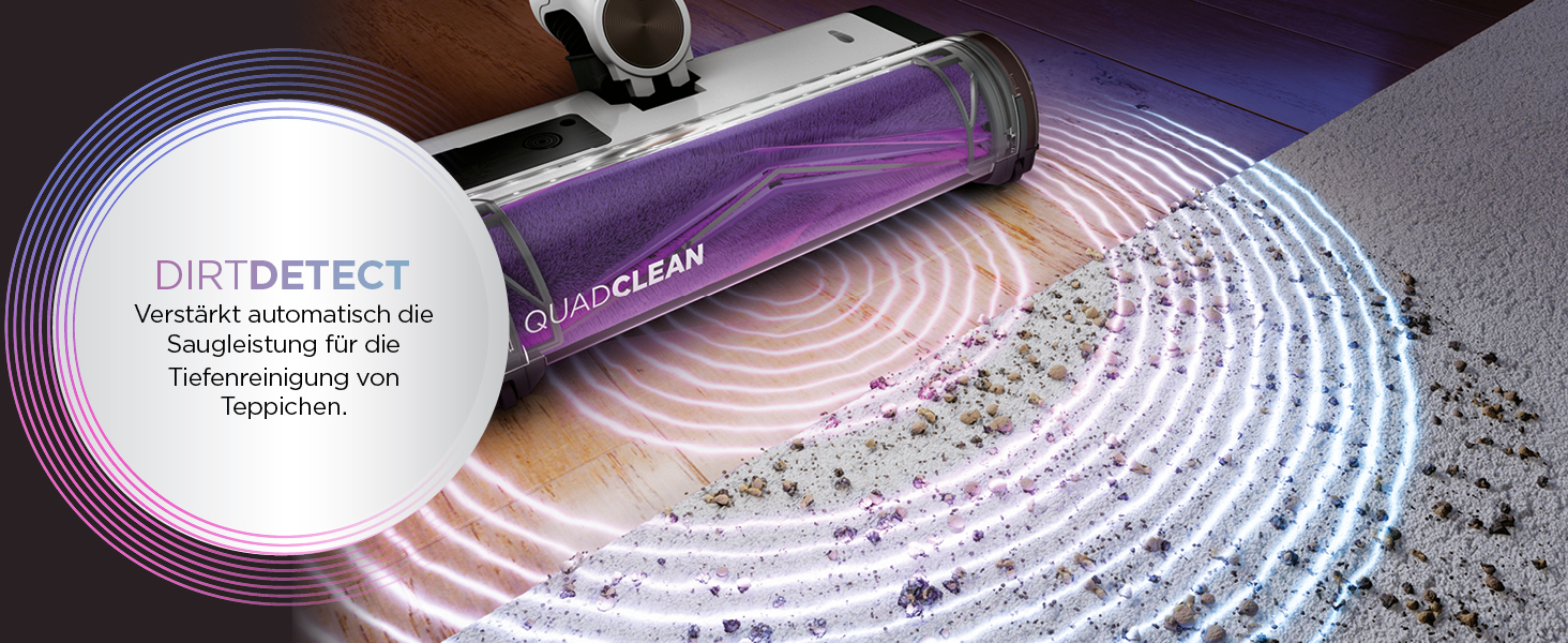 Пылесос Shark Clean & Empty: аккумуляторный, самоочищающийся, для шерсти животных, ковров и твердых полов, с LED-подсветкой, тихий, белый/синий, BU3521EU Detect Clean & Empty