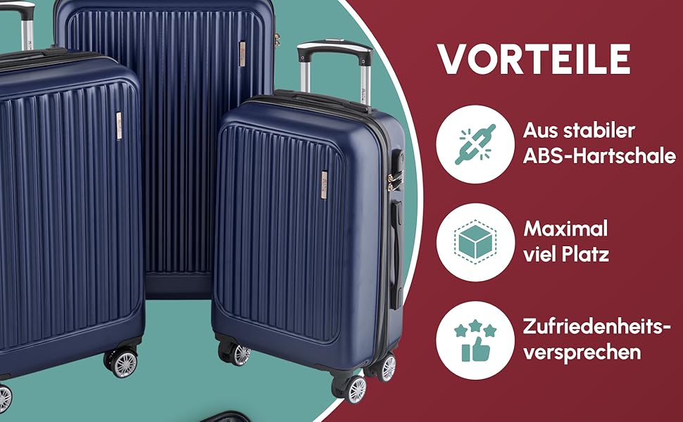 ABS валіза Hartschalenkoffer Easy Move - ергономічна та безпечна, 54 см, колір кави