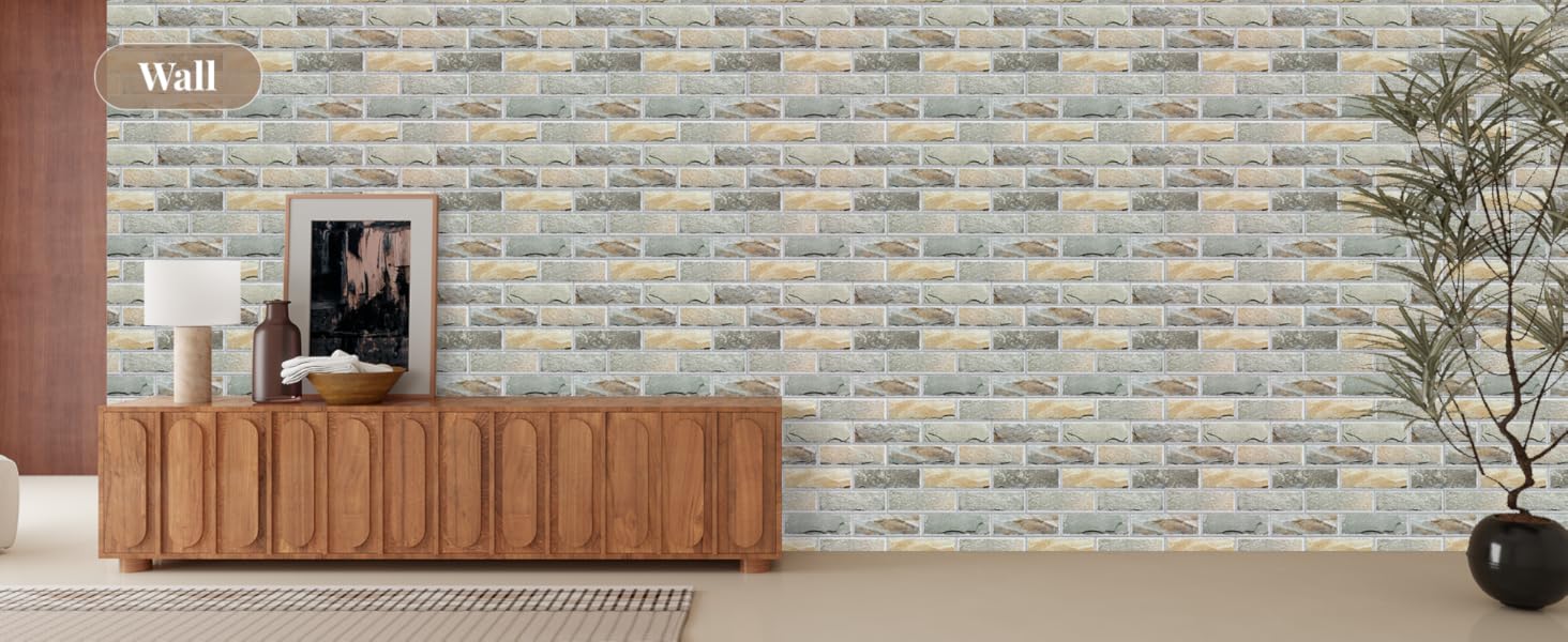 Акустичні панелі JBER самоклейні для звукоізоляції, шумопоглинаючі стінові панелі «Цегла» для студії, офісу та дому, 30 x 30 x 1 см, 12 шт, колір сірий (камінь)