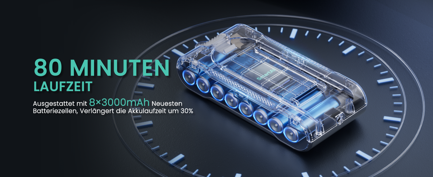 Бездротовий акумуляторний пилосос SmartAI V5 з автоматичним режимом, 55Kpa, 600W, 80 хвилин роботи, для килимів, шерсті тварин та твердих поверхонь