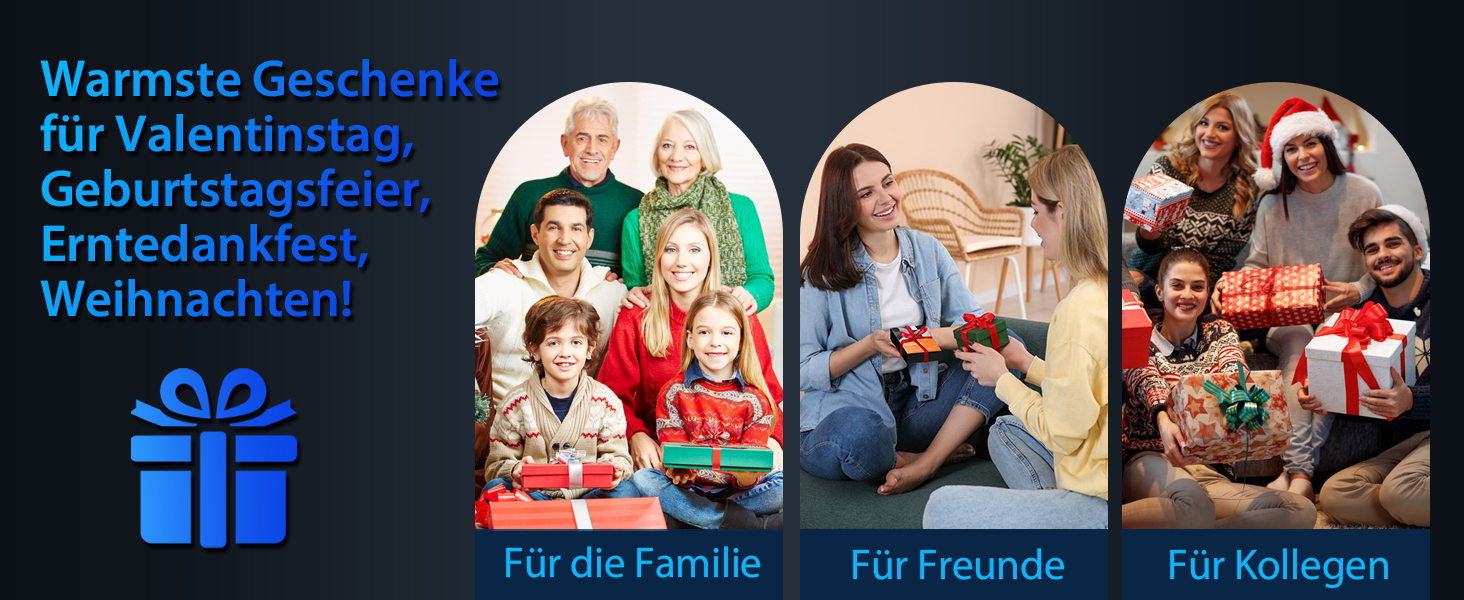 Електричні грілки для рук, набір 2 шт. - USB, 20 годин тепла, 3 температурні режими, для спорту та Raynaud's/Артрит, чорний
