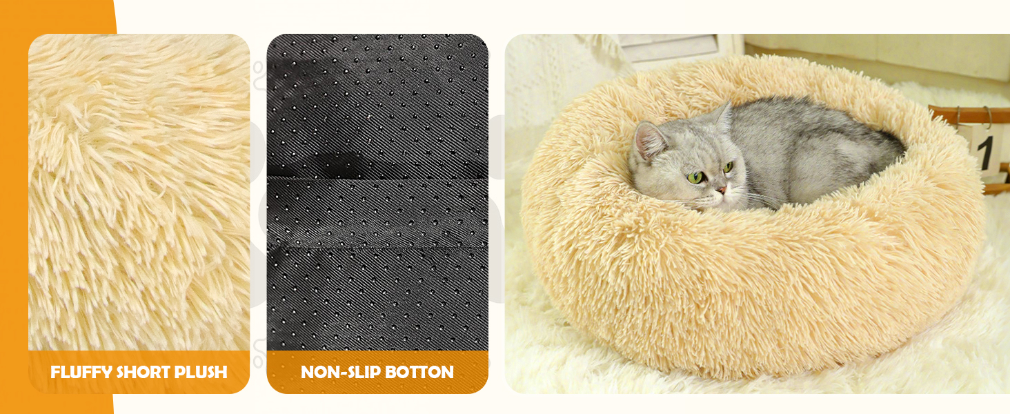 Кругле ліжко для собак та котів - м'яке, миється, не слизьке, 50 см, ідеально для маленьких тварин, рожеве (50x50x20 см)