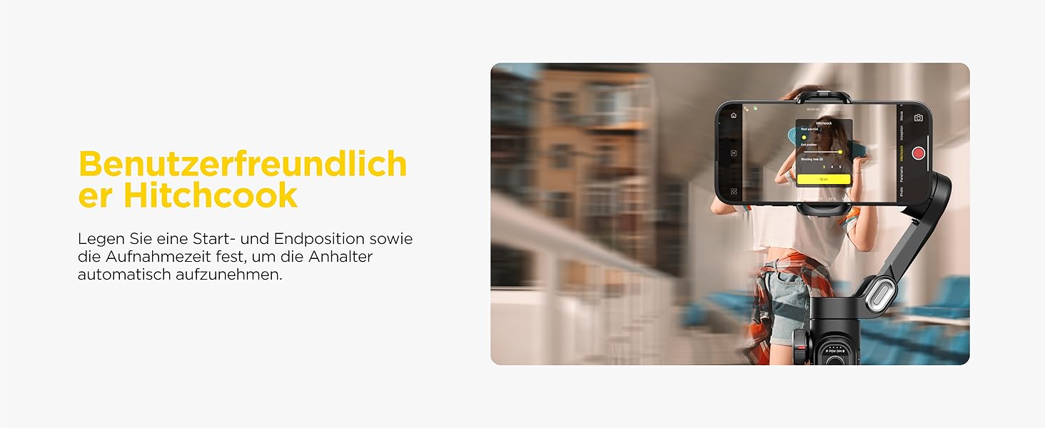 Стабілізатор Gimbal AOCHUAN для iPhone та Android - 3-осьовий, з фокусуванням, трекінг облич/об'єктів, для відеозйомки