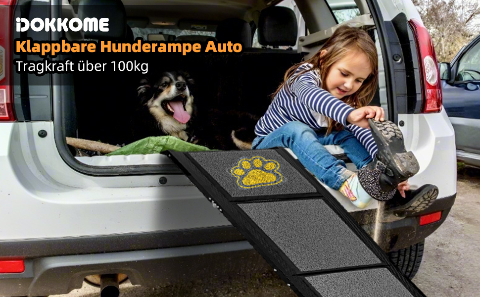 Східці для собак до авто Hunderampe 160 см, складані, для великих собак, з антиковзким килимком, SUV, ручне переношення