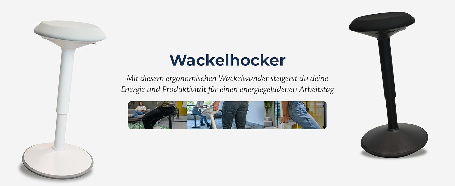 Backerz Ергономічний офісний стілець-стілець для сидіння і стояння, регулювання висоти 55-80 см, робочий стілець для дому та офісу, з водовідштовхувальною білою оббивкою, 80 см, Matte White