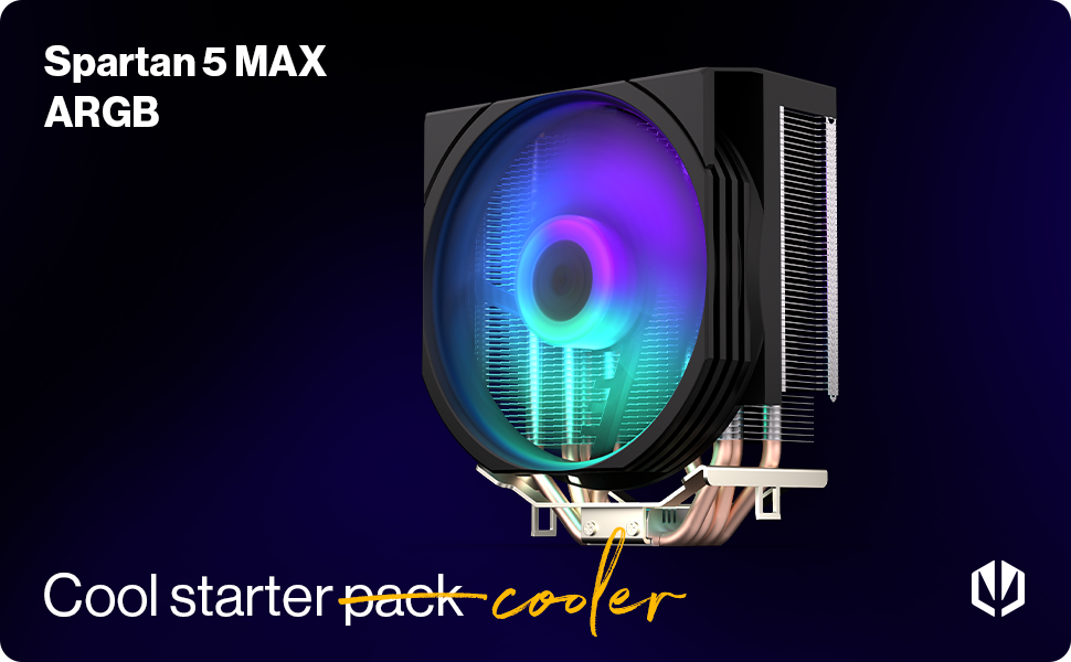Система охолодження CPU Endorfy Spartan 5 Max ARGB: сумісна з AM4, AM5, LGA1700, LGA1200, LGA1150, з вентилятором 120 мм